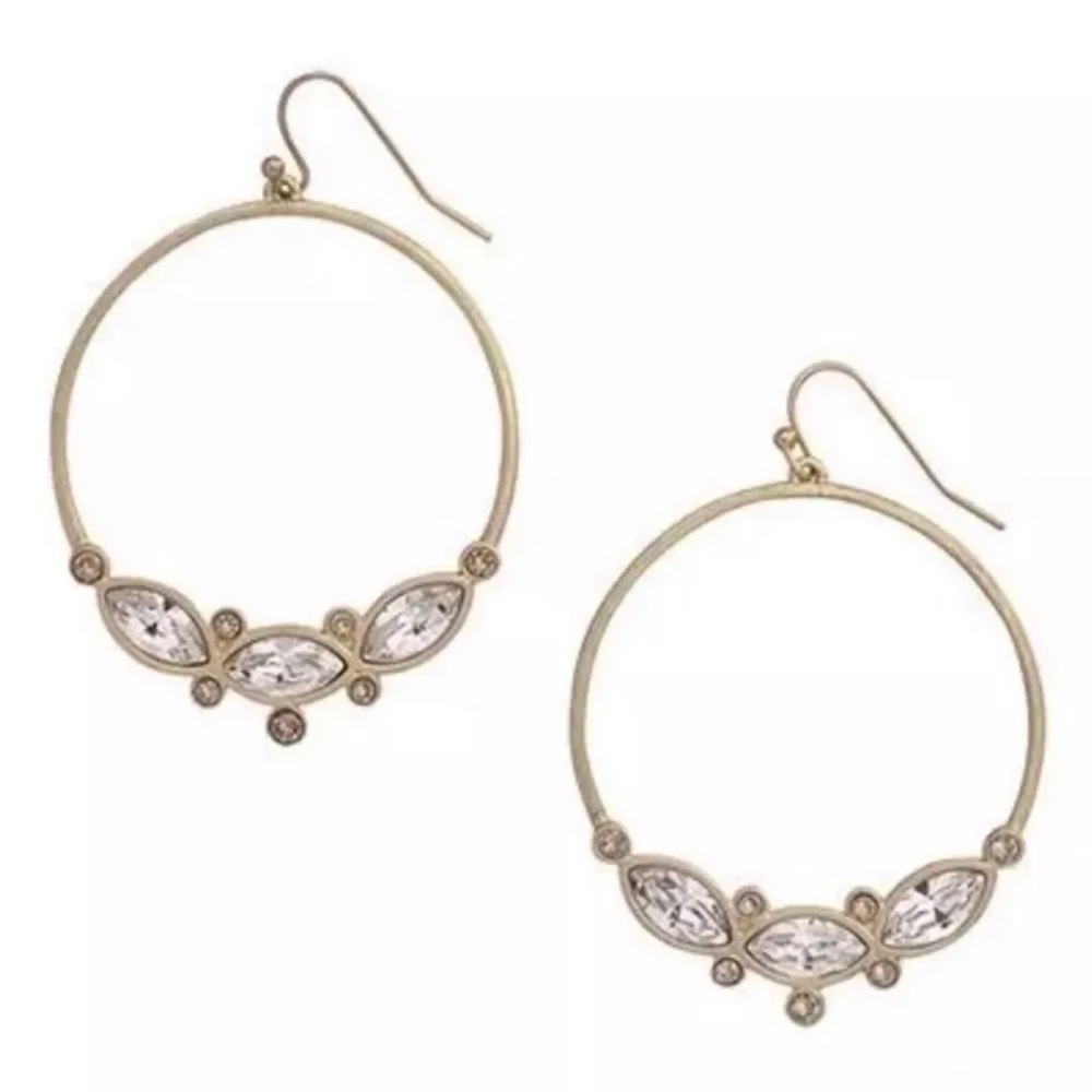 NWT Silpada "Girl Code" Brass Swarovski Crystals Earrings KRW0094